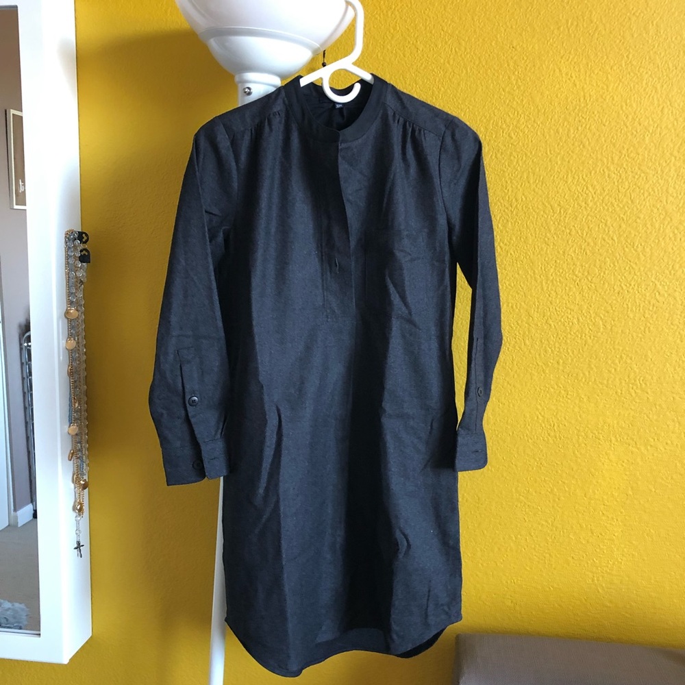 Charcoal shirt dress